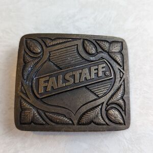 Vintage 1970s Falstaff Beer Belt Buckle